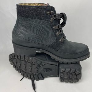 The North Face Bridgerton Lace Ankle Black Boots Sz 7.5